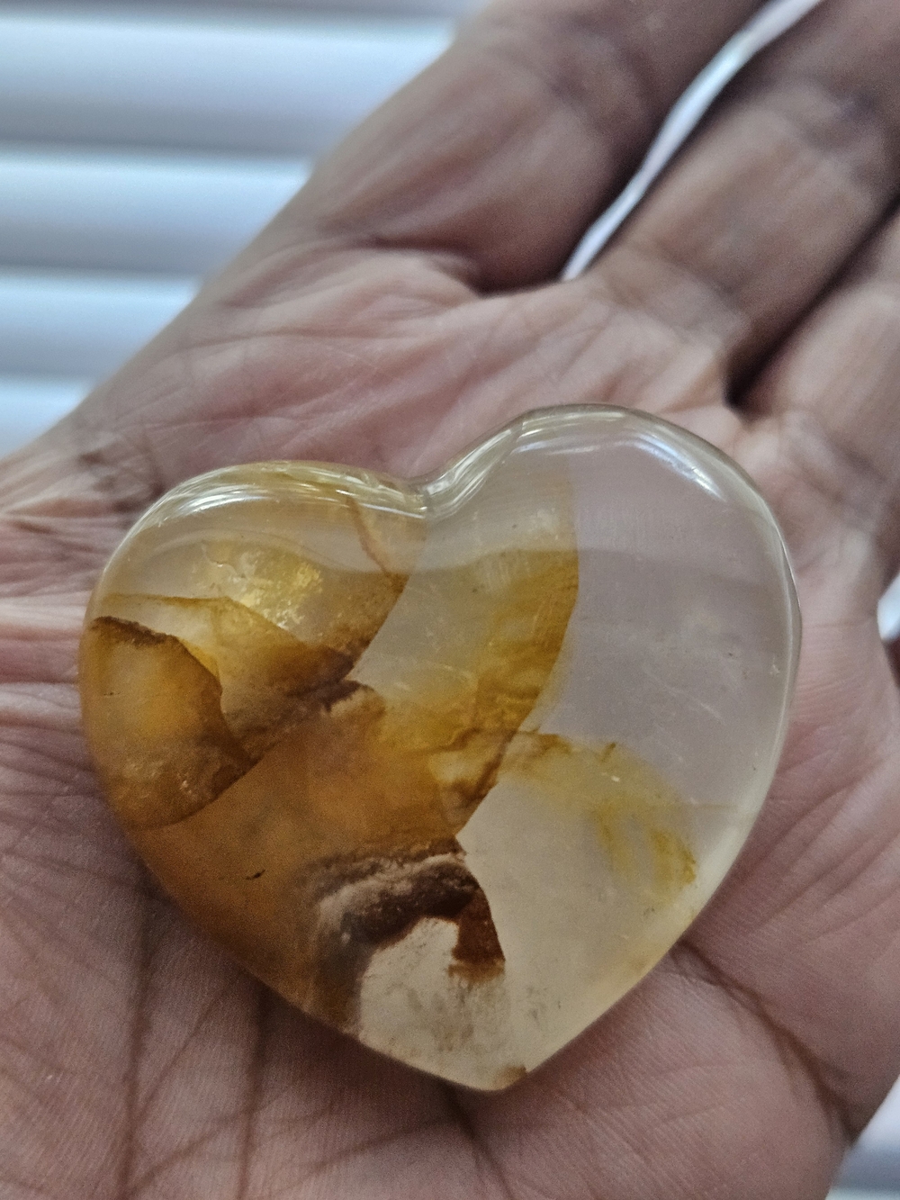 Golden Healer Heart-Shaped Stone